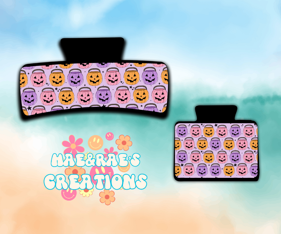 Pastel Pumpkins Claw Clip