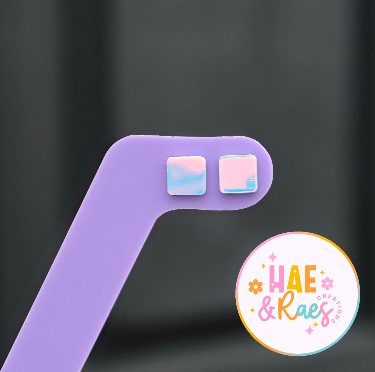 Holo.Square Studs