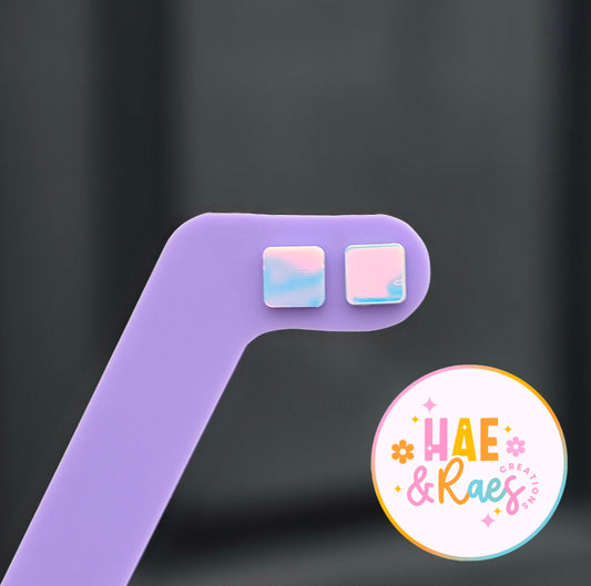 Holo.Square Studs