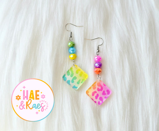 Neon Leo. Stacked Earrings