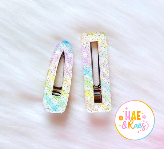 Easter Plaid Acrylic Clips (set)