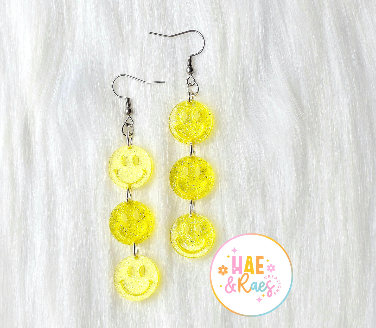 Stacked Smiley Earrings