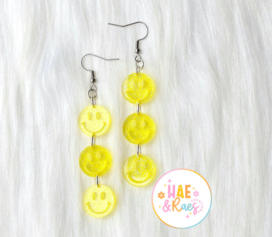 Stacked Smiley Earrings