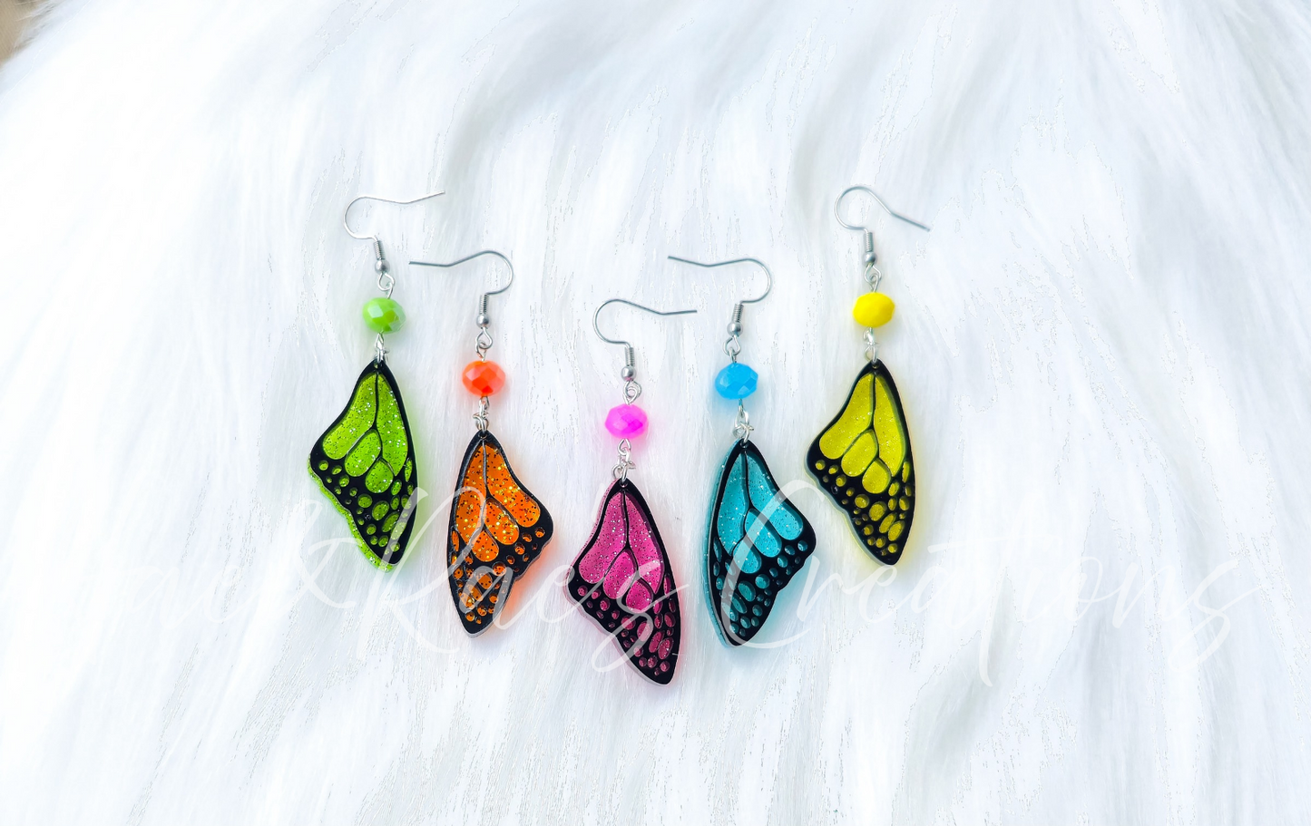 Whimsical Glitter Wing Earrings (4 Styles)