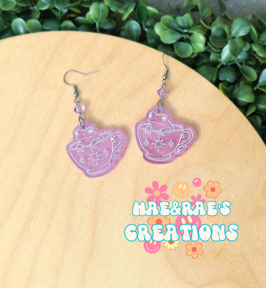 Tea Tree Frog Earrings