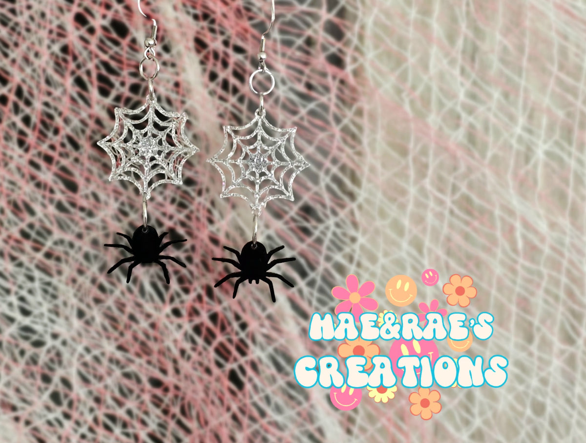 Spider Web Stacked Earrings