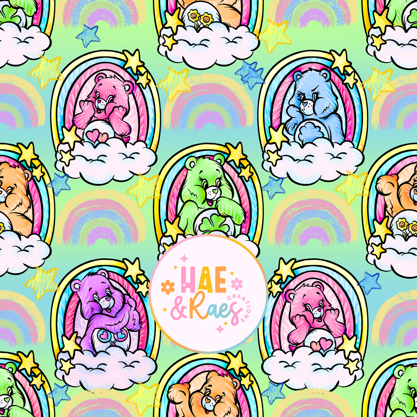 Saint Patrick's Bears (Pastel)